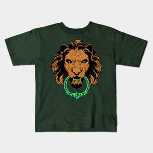 Yellow lion head Kids T-Shirt